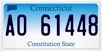 CT license plate AO61448