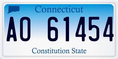 CT license plate AO61454