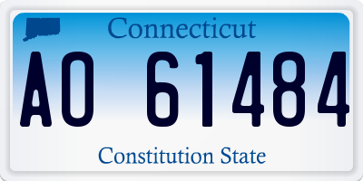 CT license plate AO61484