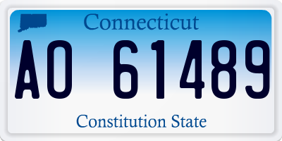CT license plate AO61489
