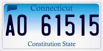 CT license plate AO61515