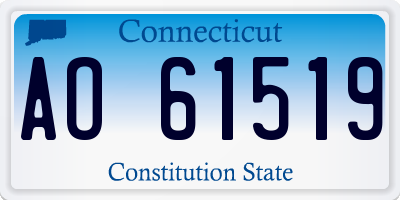 CT license plate AO61519
