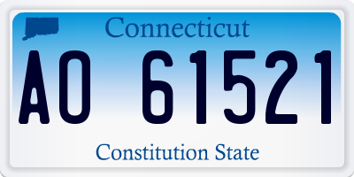 CT license plate AO61521