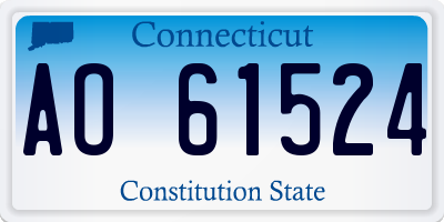 CT license plate AO61524