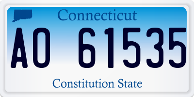 CT license plate AO61535