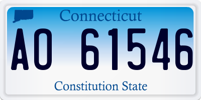 CT license plate AO61546