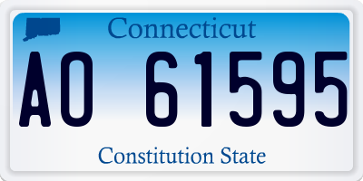 CT license plate AO61595