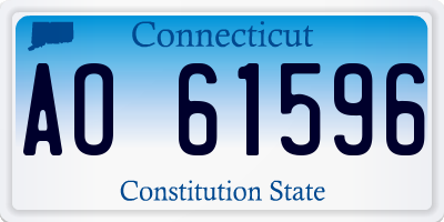 CT license plate AO61596