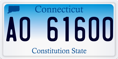 CT license plate AO61600