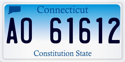 CT license plate AO61612