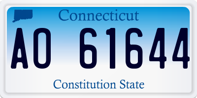 CT license plate AO61644