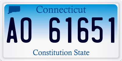 CT license plate AO61651