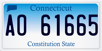 CT license plate AO61665