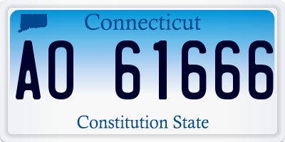 CT license plate AO61666