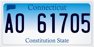 CT license plate AO61705