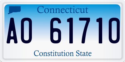 CT license plate AO61710