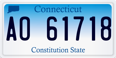 CT license plate AO61718