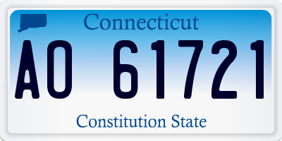 CT license plate AO61721