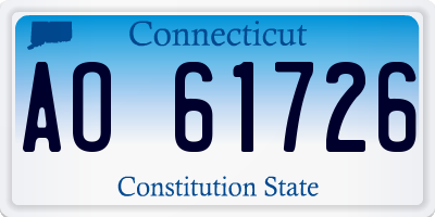 CT license plate AO61726