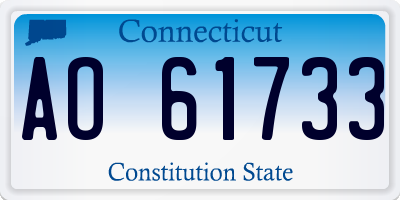 CT license plate AO61733