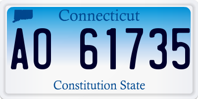 CT license plate AO61735