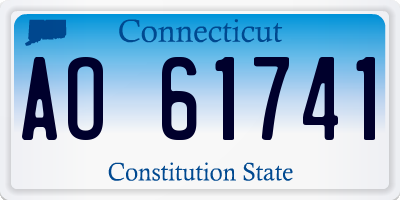 CT license plate AO61741