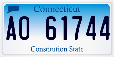 CT license plate AO61744