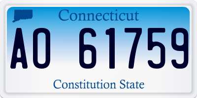 CT license plate AO61759