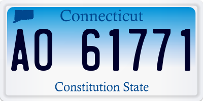 CT license plate AO61771