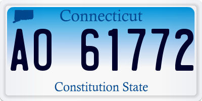 CT license plate AO61772
