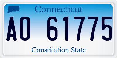 CT license plate AO61775