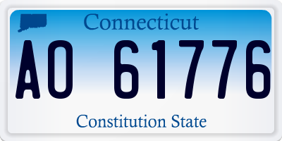 CT license plate AO61776