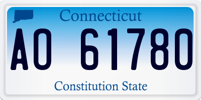 CT license plate AO61780