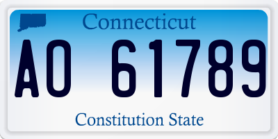 CT license plate AO61789