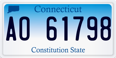 CT license plate AO61798