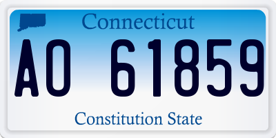 CT license plate AO61859