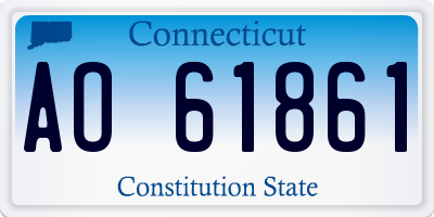 CT license plate AO61861