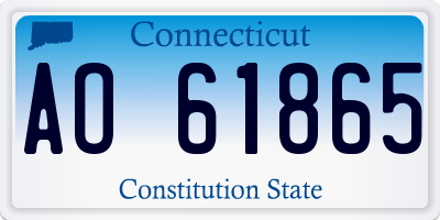 CT license plate AO61865