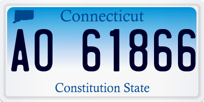 CT license plate AO61866