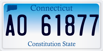 CT license plate AO61877