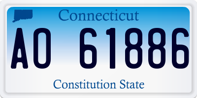 CT license plate AO61886