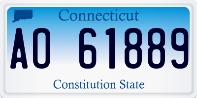 CT license plate AO61889
