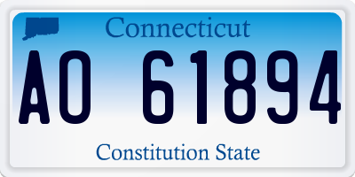CT license plate AO61894