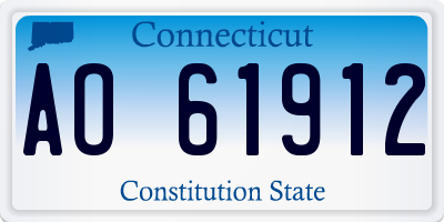 CT license plate AO61912