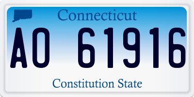 CT license plate AO61916