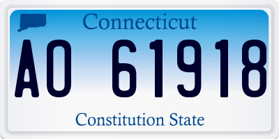 CT license plate AO61918
