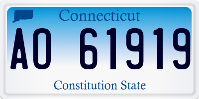 CT license plate AO61919