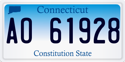 CT license plate AO61928