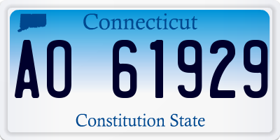 CT license plate AO61929