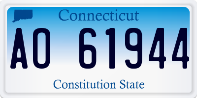 CT license plate AO61944